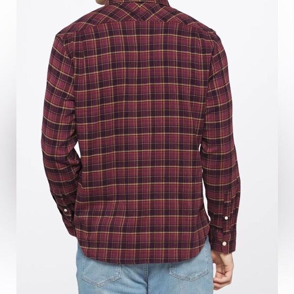 Jachs Bolivar Stretch‎ Doublecloth Shirt Burgundy XL Stitch Fix NWT - Picture 2 of 6